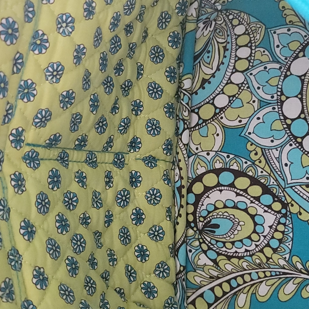 VERA BRADLEY Lola Small Bowler Satchel in Peacock Green Floral & Paisley - Picture 9 of 12